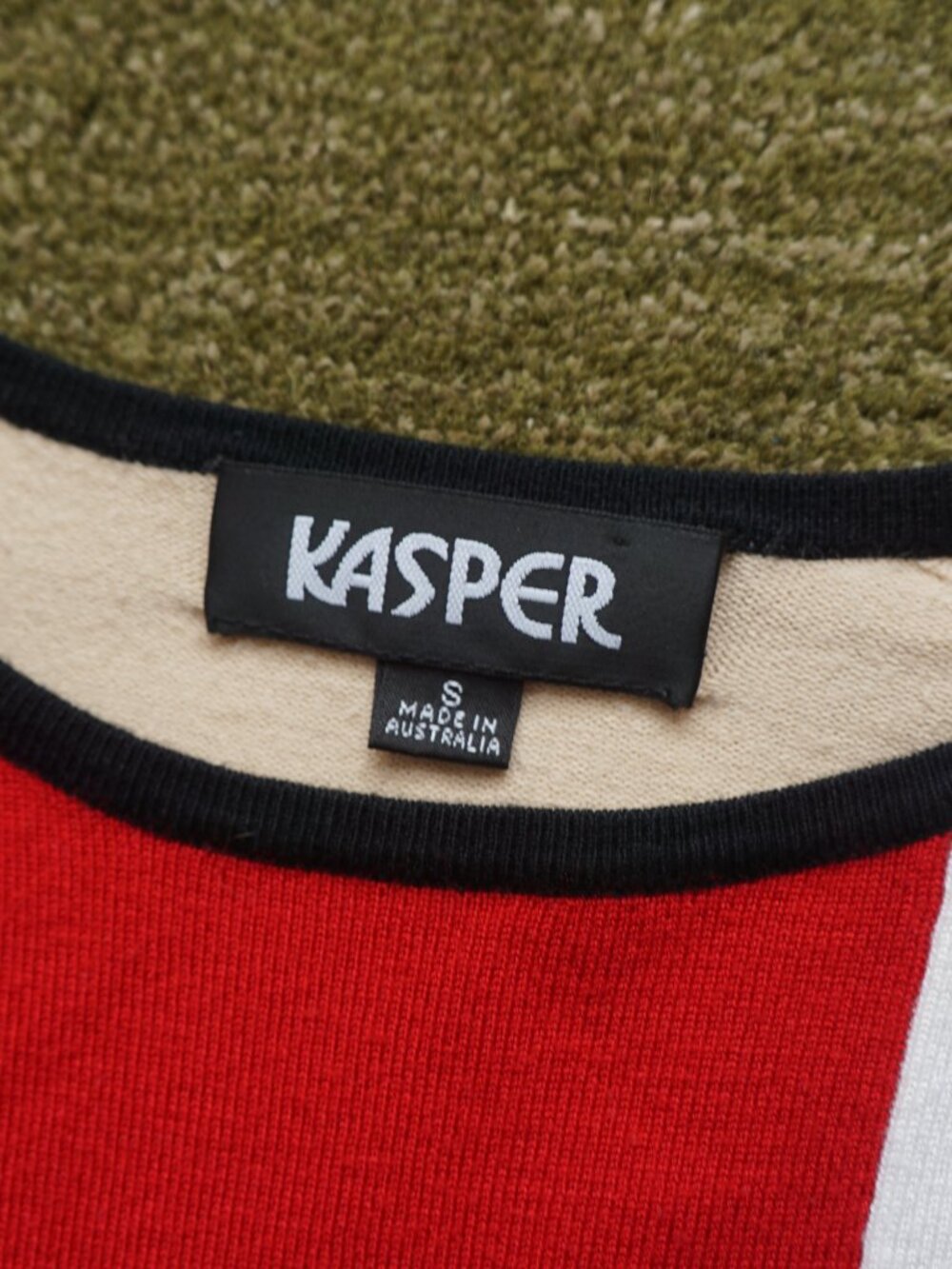 Colorblock Kasper Vintage Sweater size small - Picture 4 of 6